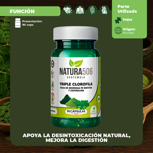 Cápsulas de Triple Clorofila