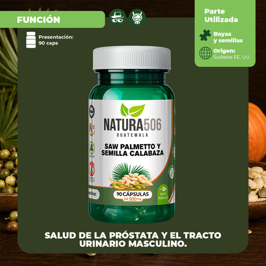 Cápsulas Saw Palmetto y Semillas de Calabaza