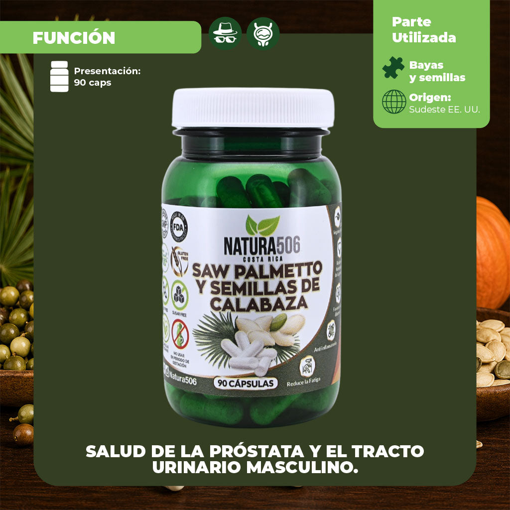 Cápsulas Saw Palmetto y Semillas de Calabaza