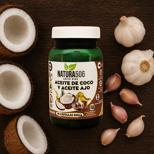 Cápsulas de Aceite de Coco con Ajo