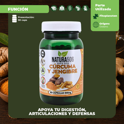 Cápsulas de Cúrcuma y Jengibre
