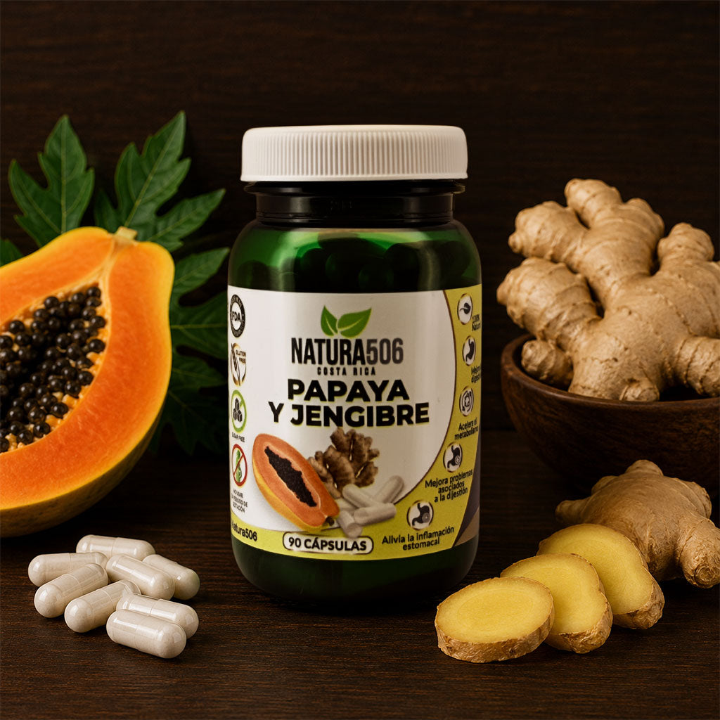 Cápsulas de Papaya y Jengibre